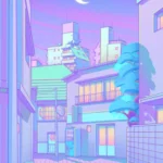 LumiPoster — A quiet city under the crescent moon