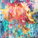 LumiPoster — جمجمة بألوان متناثرة
