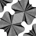 LumiPoster — Black geometric ripples