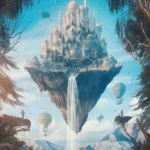 LumiPoster — Castle on a flying island
