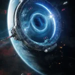 LumiPoster — Blue cosmic portal