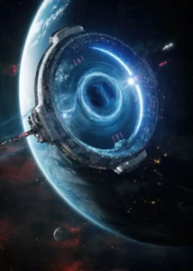LumiPoster — Blue cosmic portal