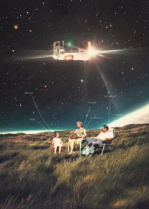 LumiPoster — Family under the fantasy stars