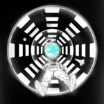 LumiPoster — Astronaut in an orbital tunnel