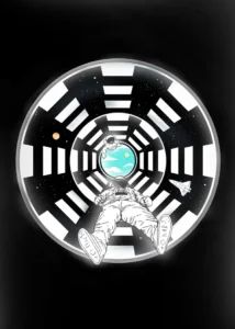 LumiPoster — Astronaut in an orbital tunnel