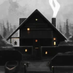 LumiPoster — Forest hut in the fog