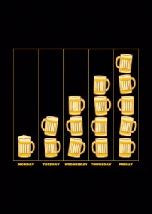 LumiPoster — Days of the week — golden cups