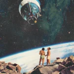 LumiPoster — Two passengers and a vehicle above the horizon