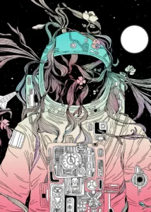 LumiPoster — Astronaut and a small forest