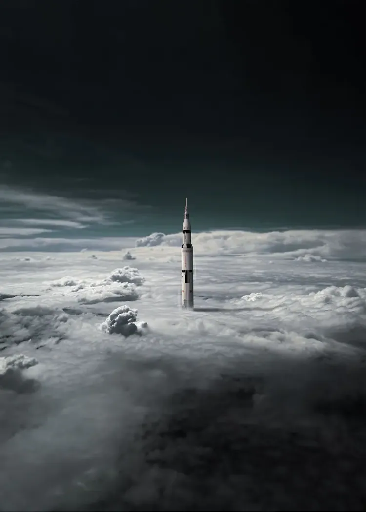 lumi-boards-art-99480f0d64f39946 LumiPoster — صاروخ فوق السحب - الصورة 1