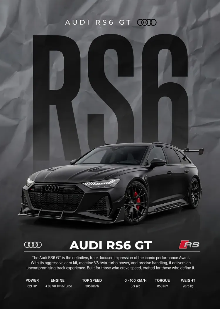 lumi-boards-art-9ac341ad2ac83caf LumiPoster — أودي RS6 GT - الصورة 1