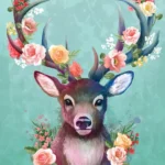 LumiPoster — غزال بتاج الزهور