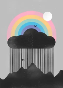LumiPoster — قوس قزح ومطر الخطوط