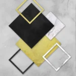 LumiPoster — Gold and black lozenges