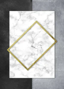 LumiPoster — Marble and gold frames
