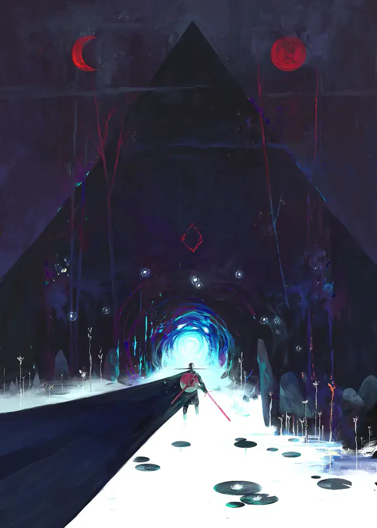 lumi-boards-art-a1fa8a861d845abb LumiPoster — بوابة داخل الهرم الداكن - الصورة 1