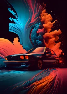 LumiPoster — Car in neon colors