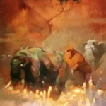 LumiPoster — فيل في مدينة من نار