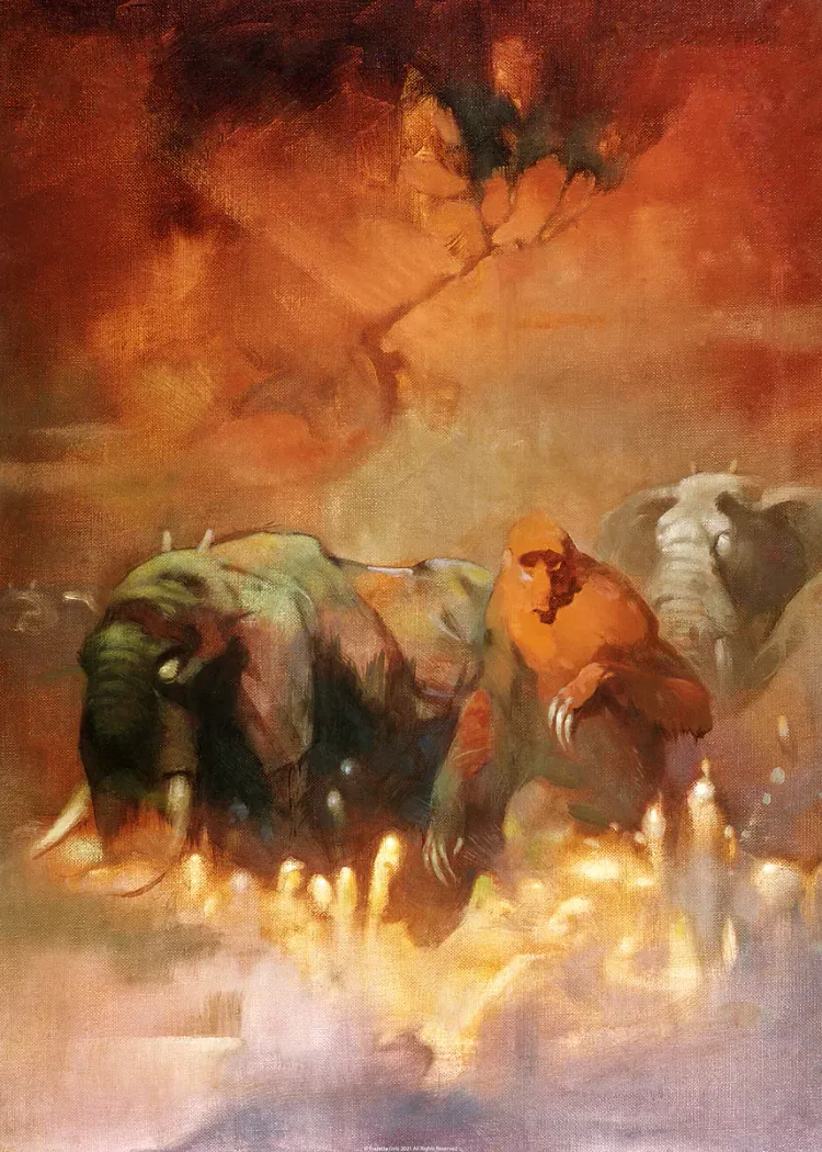 lumi-boards-art-a7469945a5104af7 LumiPoster — فيل في مدينة من نار - الصورة 1