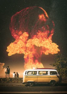 LumiPoster — Bus trip under a cosmic explosion