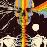 LumiPoster — Skeleton in a spectrum of colors