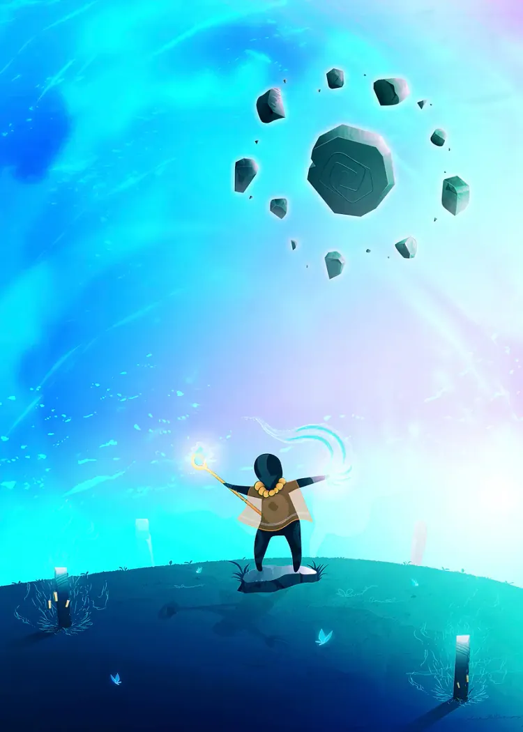 lumi-boards-art-ae183678e10a5ab8-1.webp LumiPoster — Boy and cosmic stones - Image 1