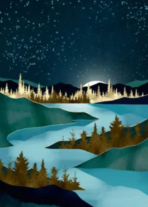 LumiPoster — River under the starry sky