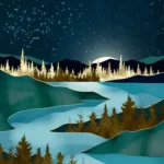 LumiPoster — نهر تحت سماء النجوم