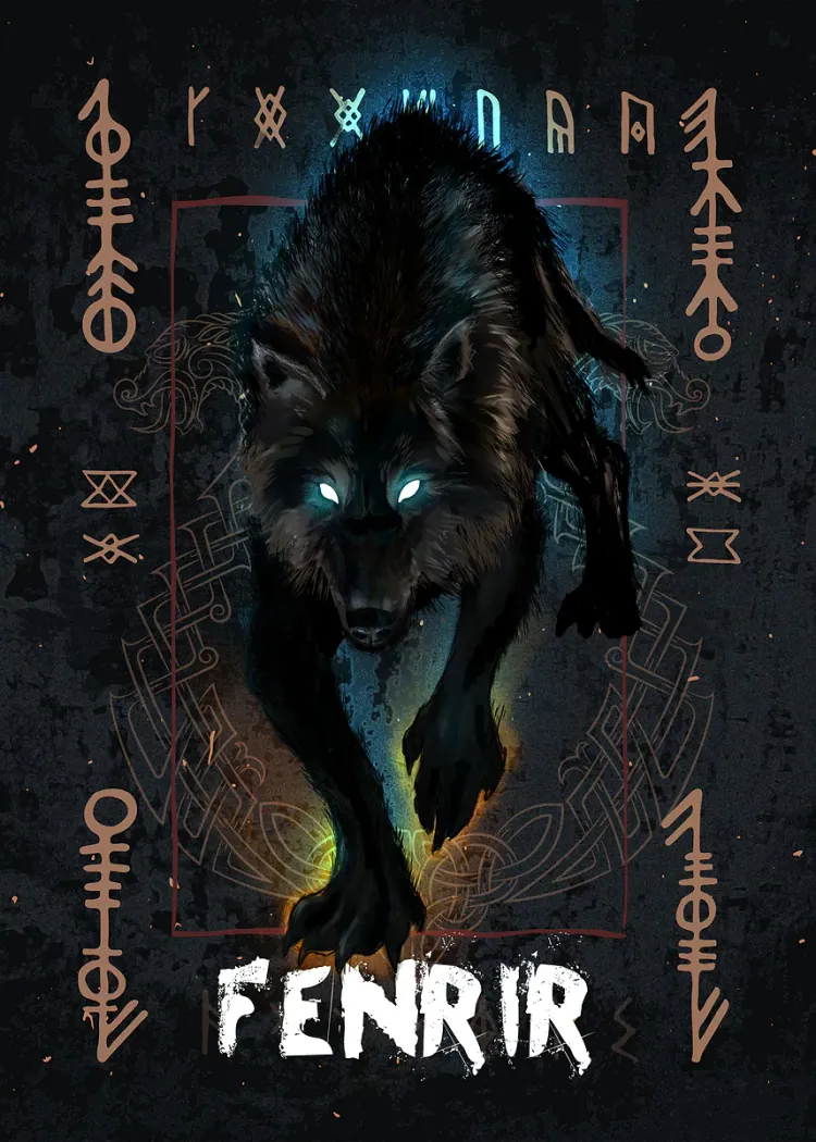 lumi-boards-art-b1d6469579baf0ae-1.webp LumiPoster — Fenrir - wolf of mythology - Image 1