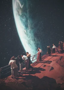 LumiPoster — Balcony on the edge of the planet
