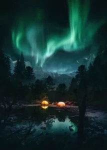 LumiPoster — Camp under the northern lights