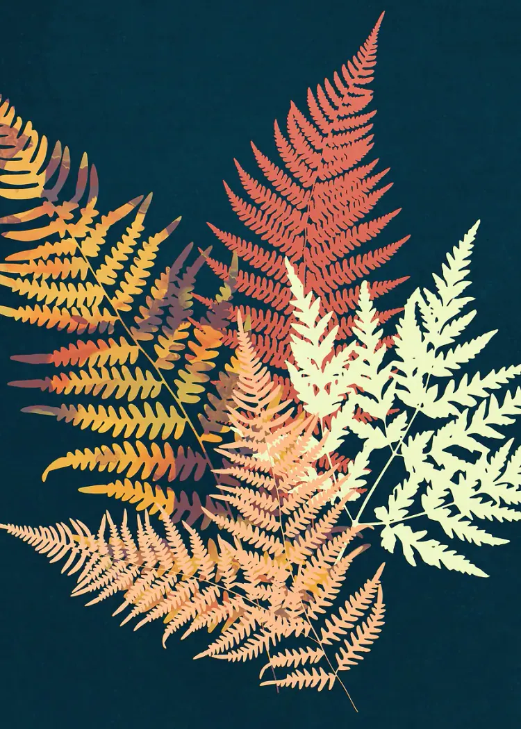 lumi-boards-art-b1fff8b16371681f-1.webp LumiPoster — Colorful fern leaves - Image 1
