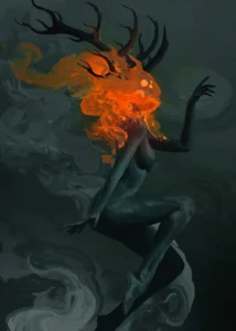 LumiPoster — روح الغابة — لهب برتقالي