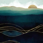 LumiPoster — Calm sea with gold threads