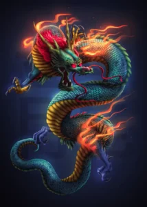 LumiPoster — Flaming Dragon