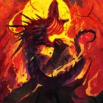 LumiPoster — Warrior and fire disc