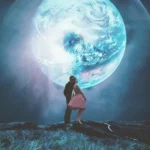 LumiPoster — فتاة وكوكب أزرق