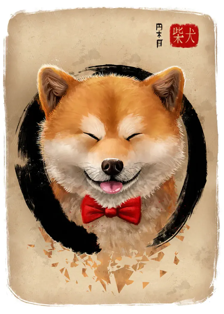 lumi-boards-art-b864793ec2c63915-1.webp LumiPoster — Shiba Inu — Japanese smile - Image 1