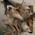 LumiPoster — Stripping ivory folds