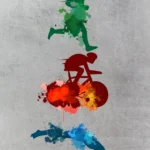 LumiPoster — Triathlon sports in splashes of colour