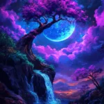 LumiPoster — شجرة القمر البنفسجية