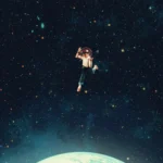 LumiPoster — Astronaut above Earth