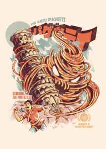 LumiPoster — Spaghetti monster in town