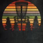 LumiPoster — سلة ديسك غولف عند الغروب