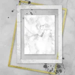 LumiPoster — إطارات متداخلة وملمس رخامي
