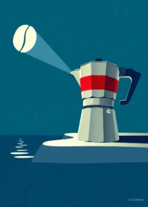 LumiPoster — A coffee pot and a lighthouse