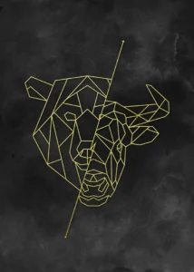 LumiPoster — ثور ودب بخطوط ذهبية