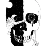 LumiPoster — Skull, astronaut and clock