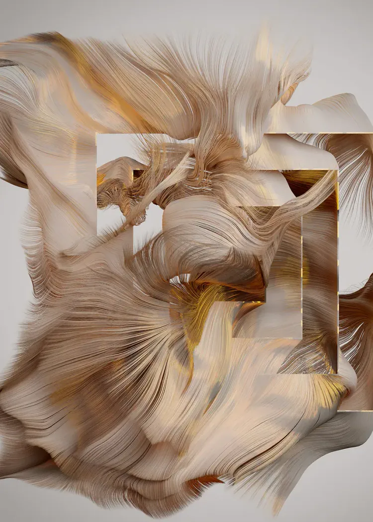 lumi-boards-art-d052f8c1b0ebd6c8 LumiPoster — تجريد خيوط كريمية - الصورة 1