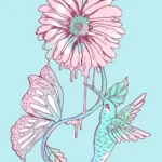 LumiPoster — زهرة وطائر طنان